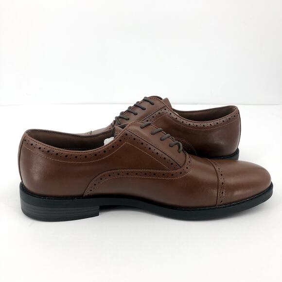 FAIRLANE & SONS Mens Feawin Flex Oxford Shoes Size 13 Tan Brown Leather NWOB - Picture 2 of 10